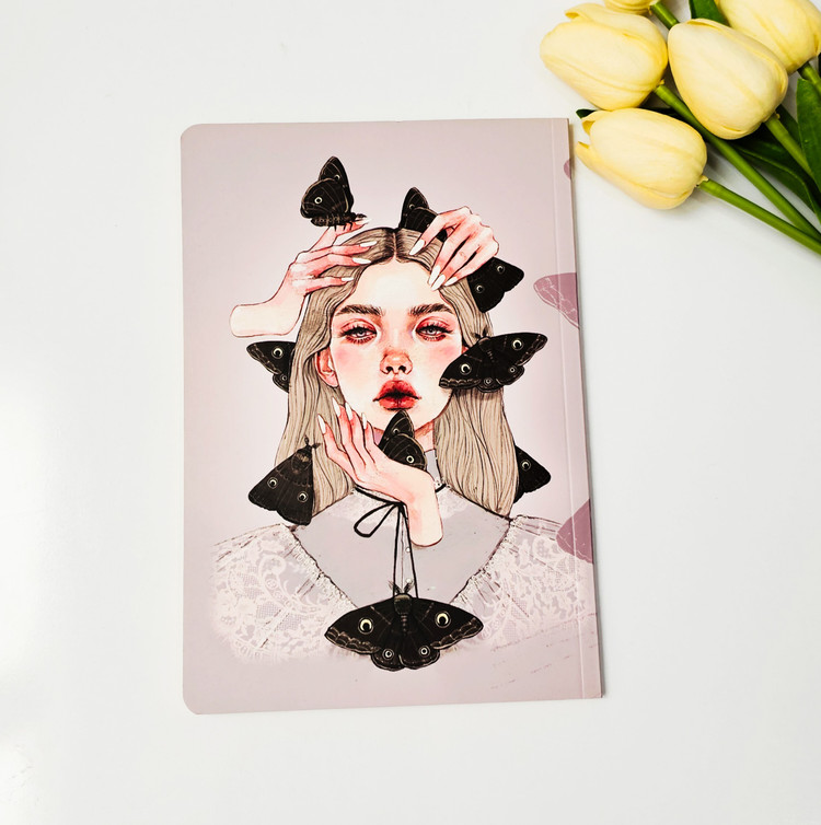 دفتر جلد مقوایی برند سویل ۵۰ برگ دختر طوسی