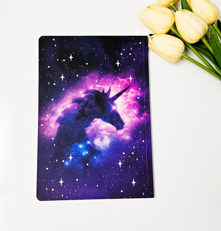 دفتر جلد مقوایی برند سویل ۵۰ برگ یونیکورن کهشکانی