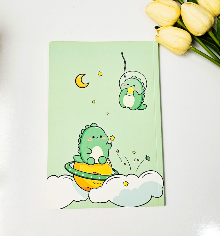 دفتر جلد مقوایی برند سویل ۵۰ برگ دایناسور