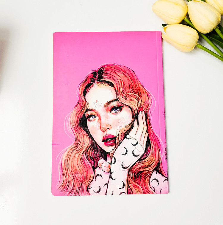 دفتر جلد مقوایی برند سویل ۵۰ برگ دختر صورتی