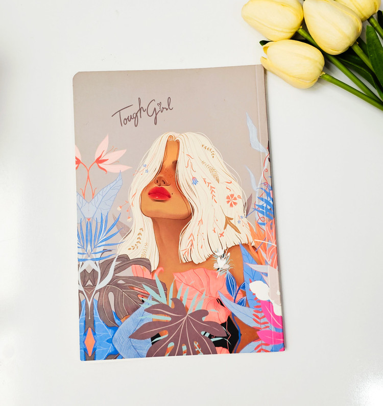 دفتر جلد مقوایی برند سویل ۵۰ برگ دختر طوسی