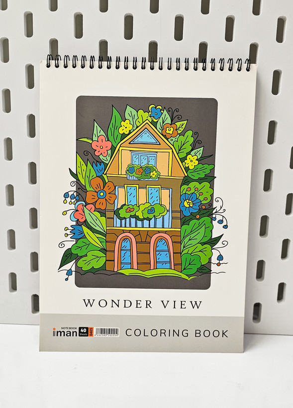 دفتر رنگ آمیزی بزرگسالان برند ایمان نوت ۴۰ برگ طبیعت