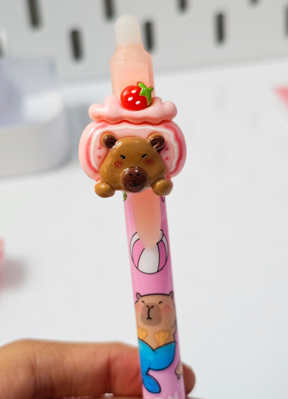 خودکار پاکندار پیکسل دار کاپی بارا نوک ۵دهم صورتی