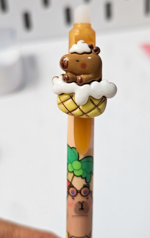 خودکار پاکندار پیکسل دار کاپی بارا نوک ۵دهم قهوه ای