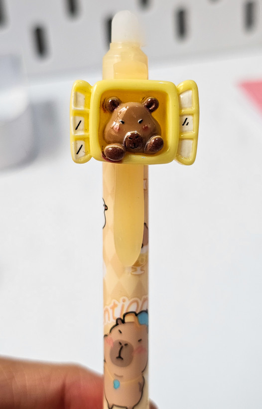 خودکار پاکندار پیکسل دار کاپی بارا نوک ۵دهم زرد