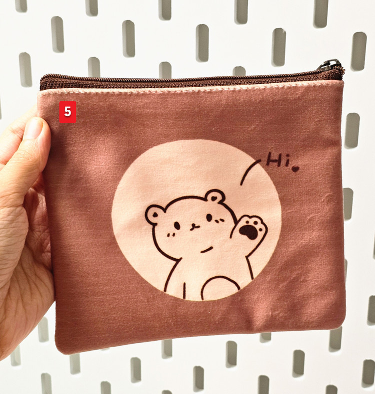 کیف پد بهداشتی فانتزی مخملی خرس