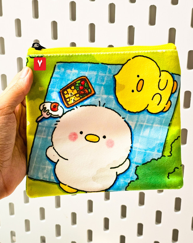 کیف پد بهداشتی فانتزی مخملی جوجه