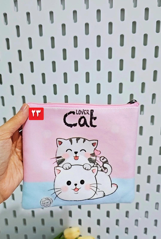 کیف پد بهداشتی فانتزی مخملی گربه
