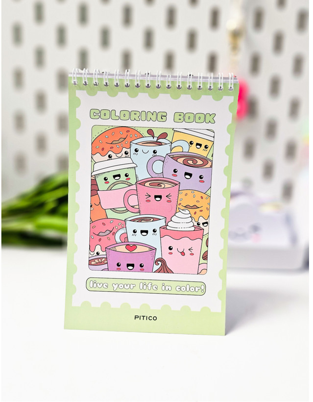 دفتر رنگ آمیزی بزرگسالان برند پیتیکو ۱۶ برگ سبز