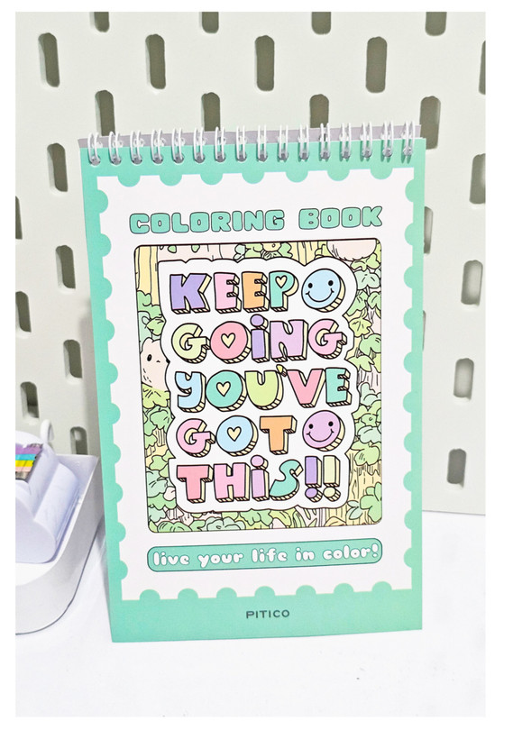 دفتر رنگ آمیزی بزرگسالان برند پیتیکو ۱۶ برگ سبز ابی