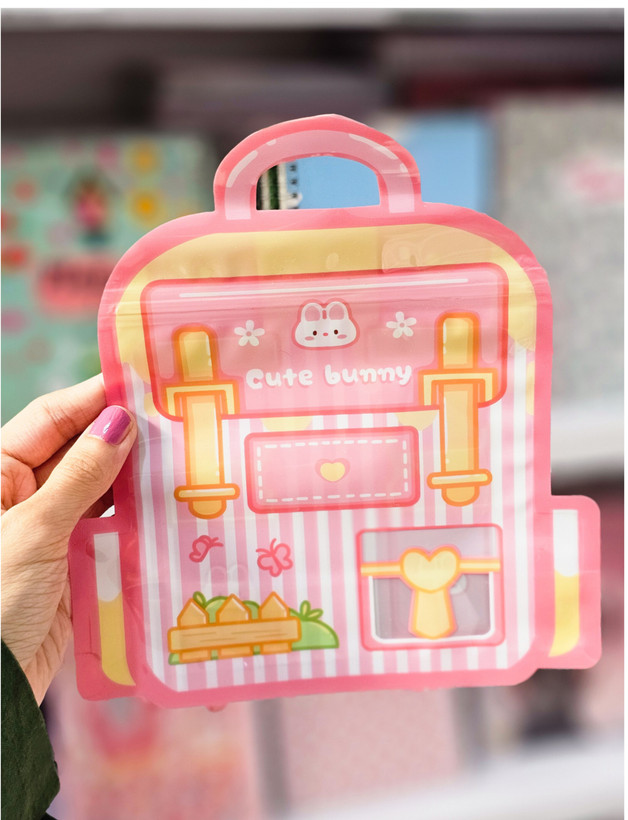 زیپ کیپ فانتزی کوله صورتی