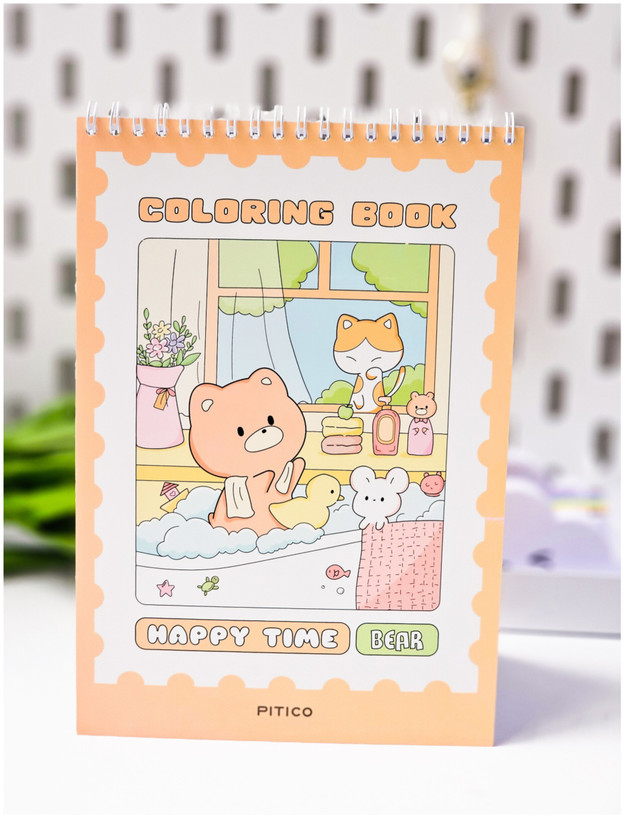 دفتر رنگ آمیزی کودکان برند پیتیکو ۱۶ برگ زرد
