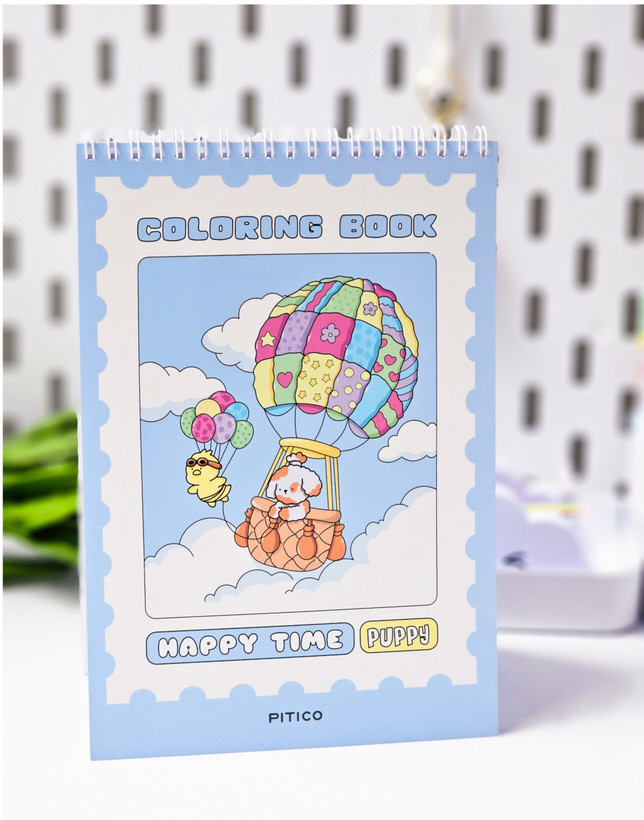 دفتر رنگ آمیزی کودکان برند پیتیکو ۱۶ برگ ابی