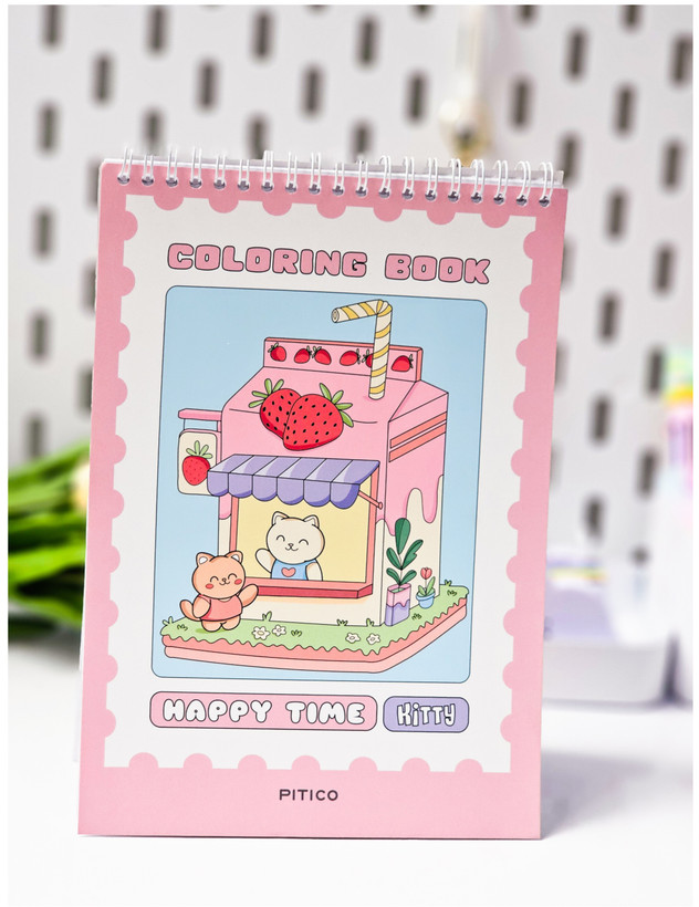 دفتر رنگ آمیزی کودکان برند پیتیکو ۱۶ برگ صورتی