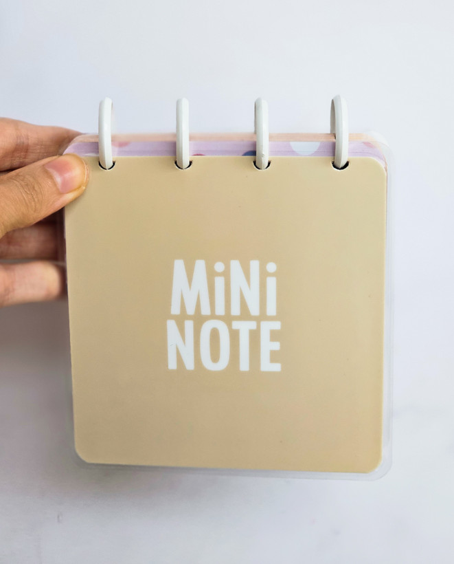 دفترچه دکمه ای جلد پرس شده آبرنگ ۱۰۰ برگ کرم