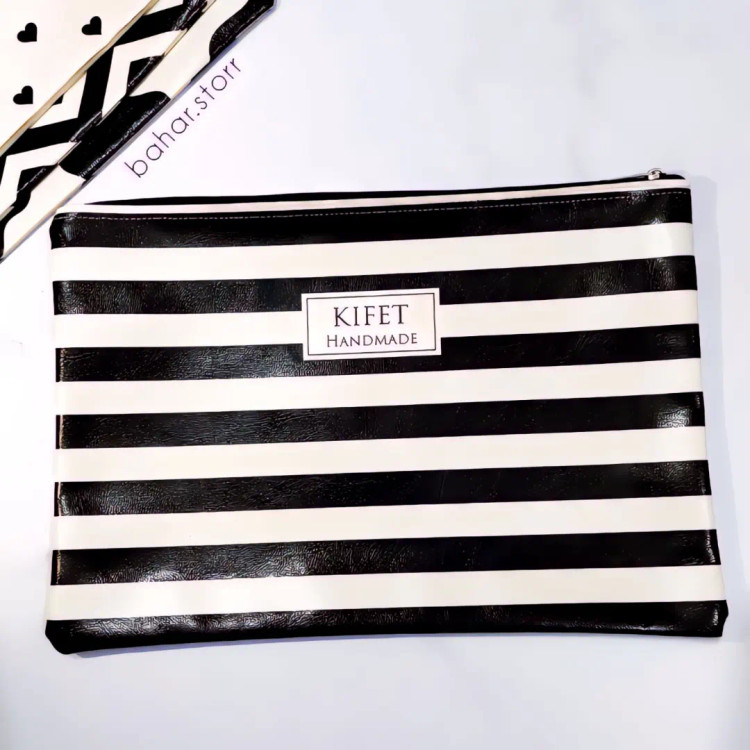 کاور چرمی a4 برند کیفت راه راه