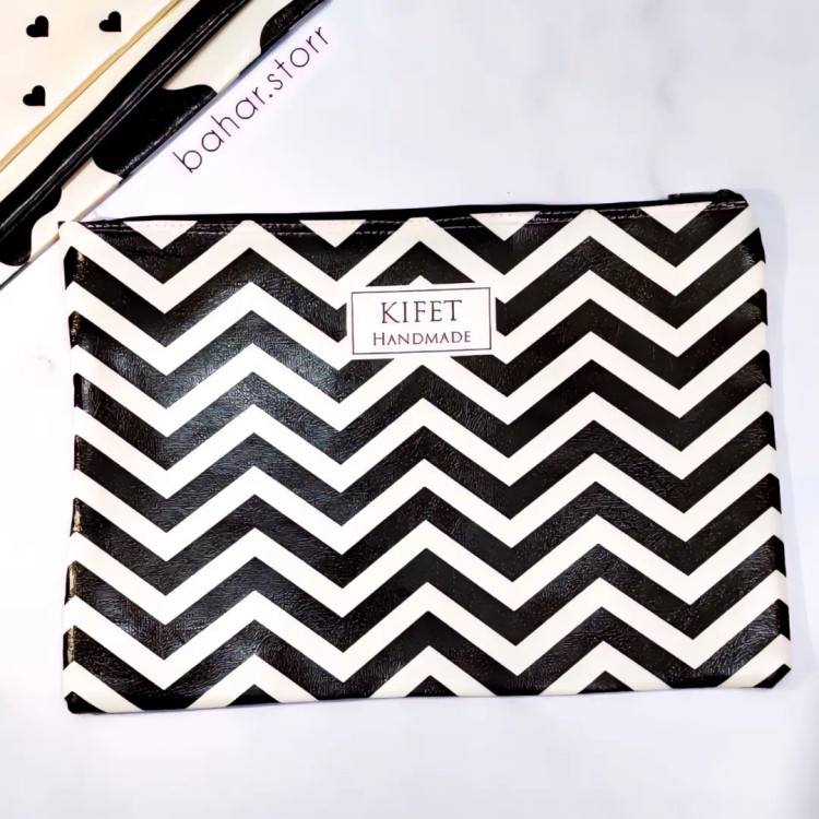 کاور چرمی a4 برند کیفت زیگزاگی