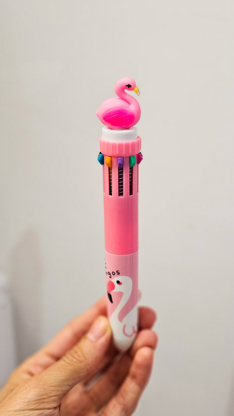 خودکار ۱۰ رنگ فلامینگو صورتی