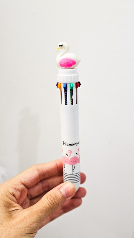 خودکار ۱۰ رنگ فلامینگو سفید