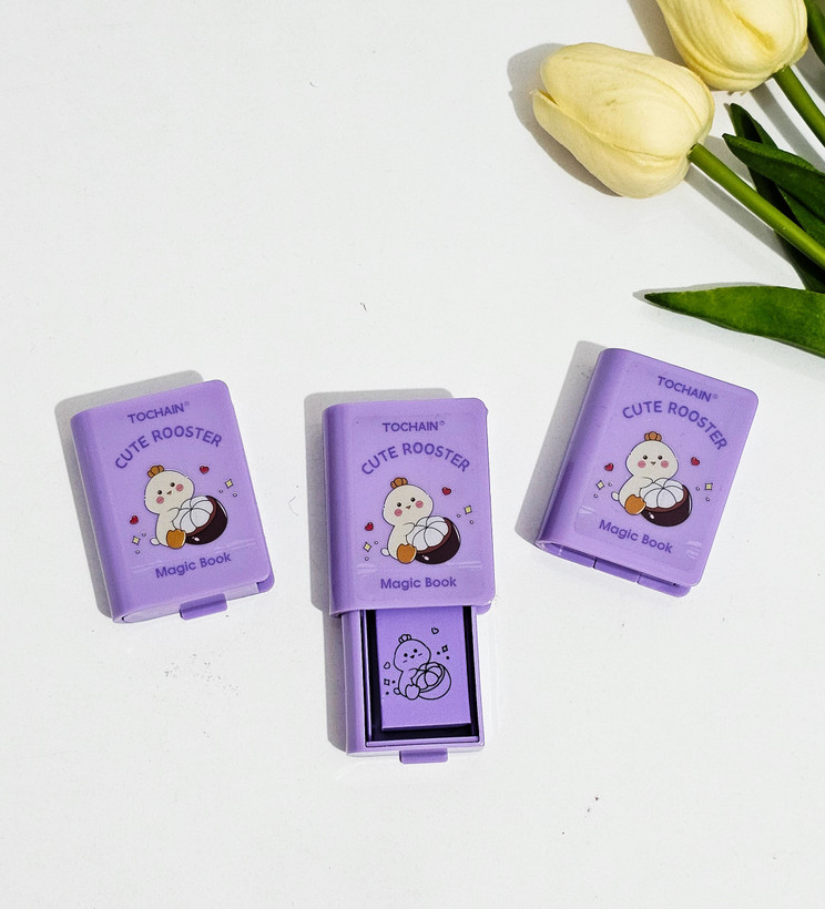 پاکن جادویی طرح کتابی برند tochain طرح حیوانات رنگ بنفش