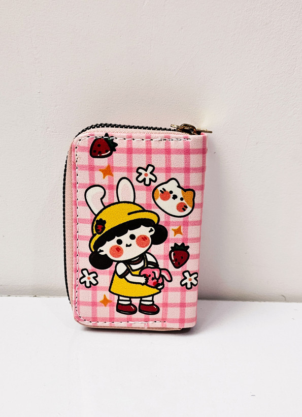 جاکارتی چرمی فانتزی طرح دختر صورتی