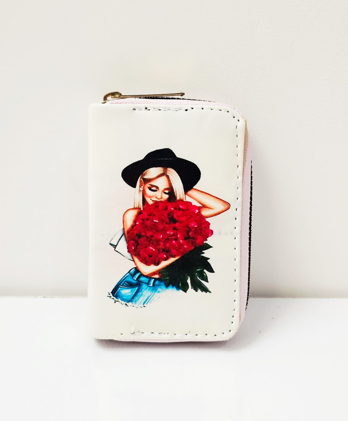 جاکارتی چرمی فانتزی طرح دختر گلدار