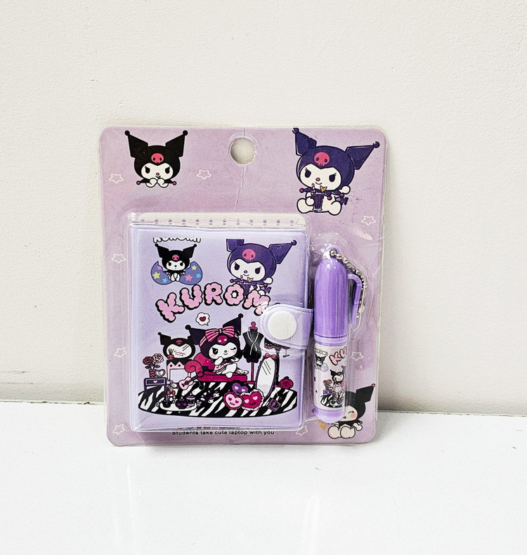 دفترچه پفکی به همراه خودکار طرح کرومی