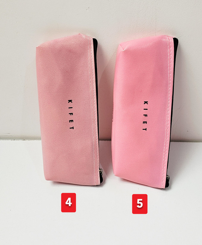 جامدادی پاستلی چرم برند کیفت طیف صورتی