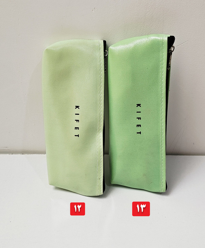 جامدادی پاستلی چرم برند کیفت طیف سبز