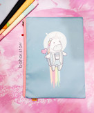 کاور فانتزی پارچه ای برند سویل a4 طرح یونیکورن طوسی