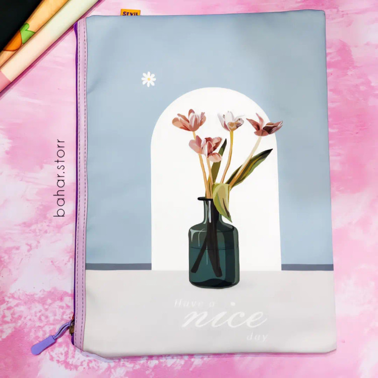 کاور فانتزی پارچه ای برند سویل a4 طرح گل