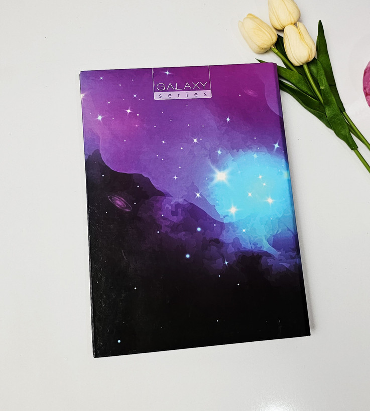 کلاسور ۲۶ حلقه فانتزی طرح کهکشانی بنفش ابی