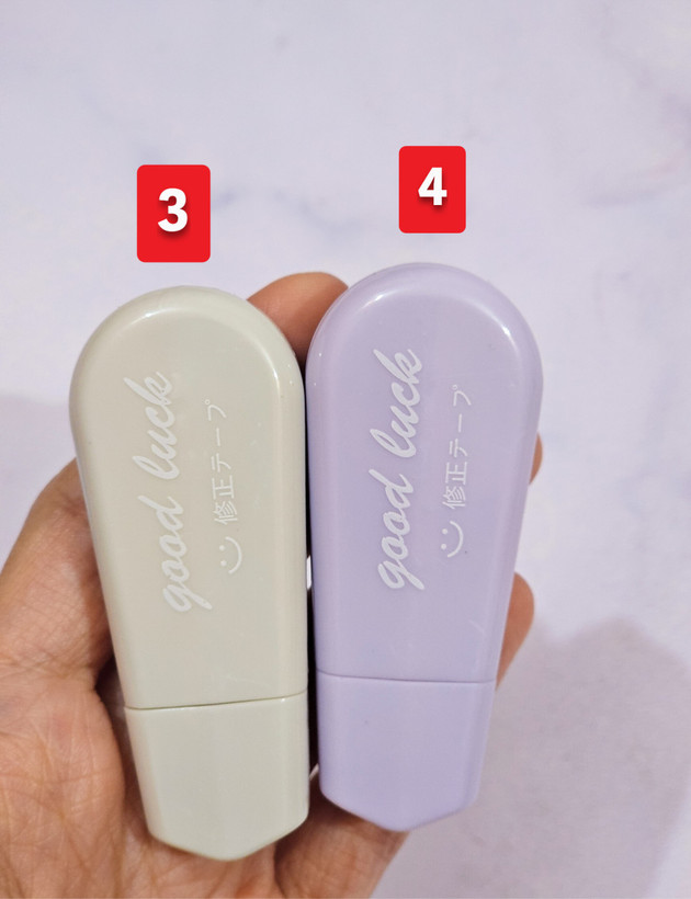 غلطگیر نواری پاستلی رنگ کرم و بنفش