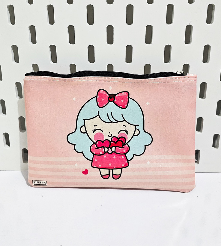 کاور چرمی فانتزی a5 طرح دختر گلبهی