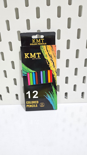 مداد رنگی ۱۲ رنگ برند kmt