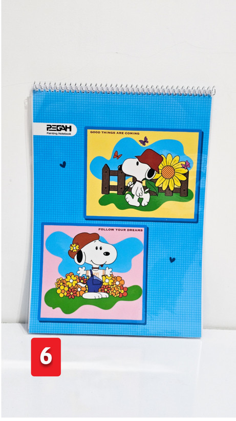 دفتر نقاشی جلد طلقی برند پگاه ۴۰ برگ طرح هاپو