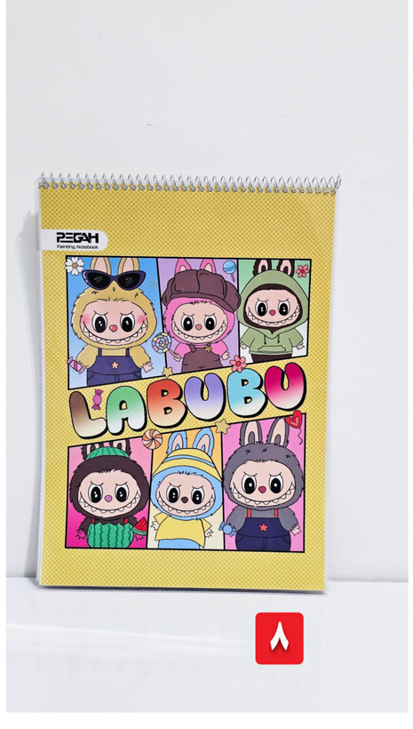 دفتر نقاشی جلد طلقی برند پگاه ۴۰ برگ طرح لبوبو