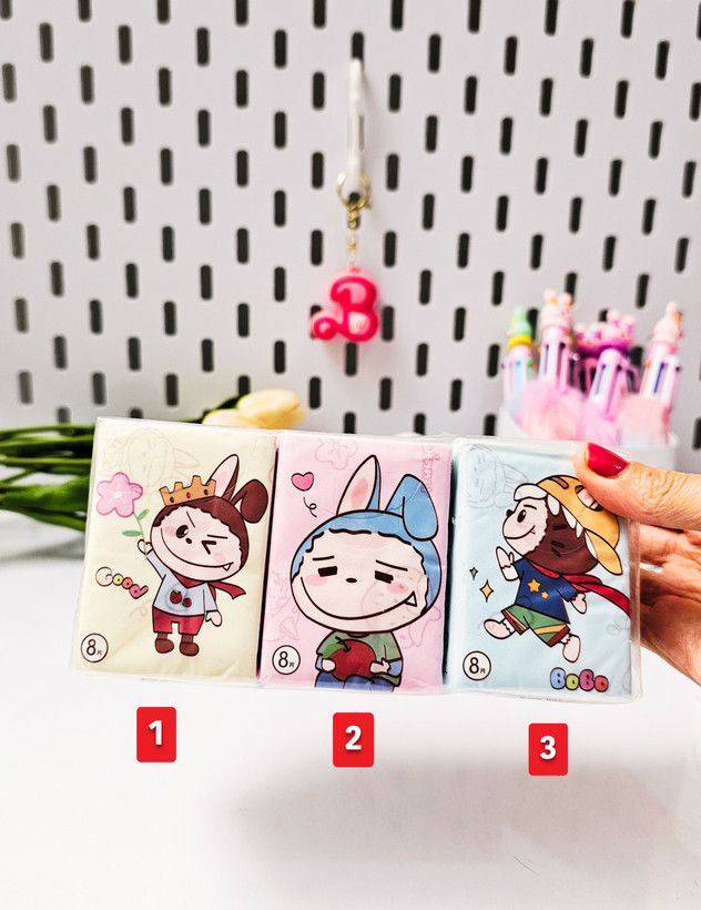 دستمال کاغذی طرحدار فانتزی لبوبو