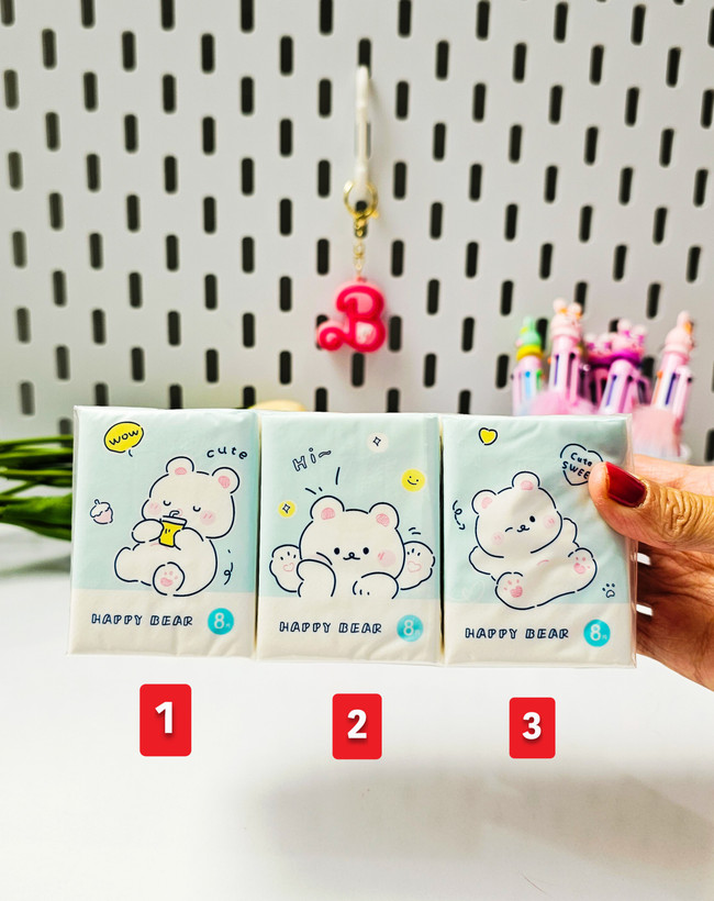 دستمال کاغذی جیبی فانتزی خرس